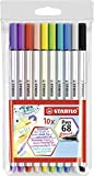 Pennarello Premium con punta a pennello - STABILO Pen 68 brush - Astuccio da 10 - con 10 colori assortiti