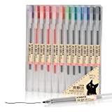 Penne Gel Colorate Set,0,5mm 12 Ricariche per Adulti per Colorare Libri da Disegno, Graffitti, Libri da schizzi, Diario Decorazione