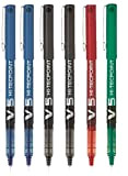 Penne pilot v5 pack 6 penne (2 blu 2 nero 1 rosso 1 verde)