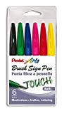 Pentel Astuccio 6 Sign Pen Brush colori assortiti