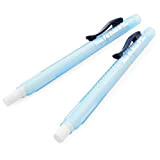 Pentel Clic Stick Eraser - Supporto in gomma per cancellare il bastone, colore blu, confezione da 2