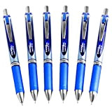Pentel Energel BLN75 - Penna a sfera retrattile a inchiostro gel, 0,5 mm, confezione da 6, colore: Blu