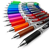 Pentel EnerGel XM BL77 - Penna a scatto con inchiostro gel liquido, 0,7 mm, 52% riciclata, confezione da 12, vari colori