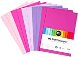 perfect ideaz 100 fogli carta colorata in formato A4, Cartoncini rosa, pink, lila, morado, eosin, colorazione integrale, 5 diversi colori, ...