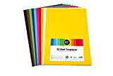 perfect ideaz 50 fogli Carta colorati formato DIN-A3, colorazione integrale, Cartoncini in 10 diversi colori, spessore 130 g/m², fogli per ...