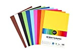 perfect ideaz carta da costruzione, 50 fogli colorati in formato A4, colorazione integrale, disponibili in 10 diversi colori, spessore 210 ...