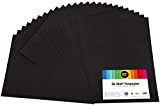 perfect ideaz cartoncini di carta neri, 50 fogli di colore nero in formato DIN-A3, colorazione integrale, spessore 130 g/m², fogli ...