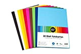 perfect ideaz cartoncino per foto, 50 fogli colorati in formato A4, colorazione integrale, disponibili in 10 diversi colori, spessore 300g/m², ...