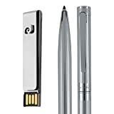 PIERRE CARDIN Set di chiavetta USB in metallo, 32 GB, money clip e penna a sfera girevole, in metallo, colore: ...