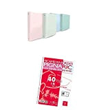 Pigna Monocromo Pastel, Raccoglitore Cartonato ad Anelli, formato A4, Pacco da 5 Pezzi + 3 Pacchi da 40 Fogli di ...