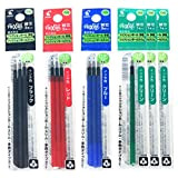 Pilot gel Ink ReFills for Frixion Ball 4 gel Ink multi Pen, 0.5 mm, colore: Nero/Blu/Rosso/Verde Ink, 6 confezioni da 12 ricariche valore totale ...