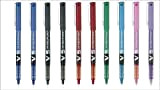 pilot-pack di 10 penne/Rollers Pilot BX V5 hi-tecpoint- (2 azules-2 negros-2 rojos-1 Verde 1 violeta- 1 Rosa E 1 Blu calro)