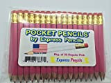 Pink Golf matite con gomma – Half, Classroom, Pew, short, mini, misura piccola, non Toxic – Hexagon, Sharpened, # 2 Pencil, color – rosa, confezione da 36 matite ...
