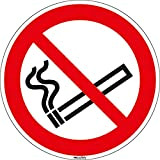 Pittogramma vietato fumare diametro 20 cm PVC rigido