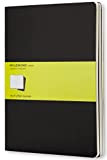 Plain cahier - black cover extra large. Set 3 quaderni a pagine bianche