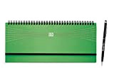 Planning 2023 | Planning da tavolo settimanale 2023 | Spiralato | 30 x 15 cm | Omaggio penna touch (Verde)