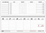 Planning agenda da tavolo settimanale spiralato con note ed appunti vari (carta 90 gr) 10x30 CM - 2023