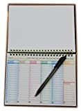 Planning Planner - formato piccolo A5 21x15cm con spirale metallica - agenda calendario settimanale SENZA DATE perpetuo - italiano