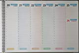 Planning settimanale da tavolo CON DATE - Formato XL grande A3 42x30cm