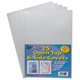 Plastica trasparente Open top & Side Report file Project file flush notch cartelle, Clear, A4 Clear x 25