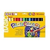 Playcolor 421981 - Confezione da 12 tempere solide, colore varie