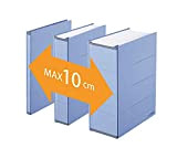 PLUS Japan Zero Max cartella salvaspazio larghezza extra A4 blu, estendibile fino a 10 cm, per 800 fogli