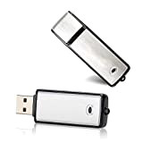 Podazz mini registratore vocale digitale da 8 GB Registratore di suoni ricaricabile USB con custodia in metallo con capacità di ...