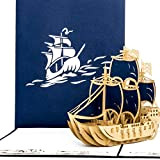 'Pop Up di Nave | Boot "3 della Master blu, carta, Nave da crociera viaggio Buono, 3d pop up carta Schiffe, ...