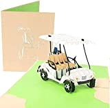 PopLife Cards Golf cart padri pop-up card per tutte le occasioni festa del papà, buon compleanno, pensione, over-the-hill, il miglior ...