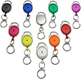 Porta yoyo ovale 1 pezzo/rollmatik/portachiavi/portachiavi con staffa di montaggio e clip a molla in diversi colori (Pieno Colorato Argento)
