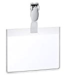 Portabadge in PVC con clip in plastica Durable - 6x9 cm - sigillabile con clip - 8143-19 (conf.25)