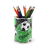 Portapenne a forma di cancello da calcio, con 12 matite colorate triangolari, portapenne, organizer da scrivania per bambini e ragazzi