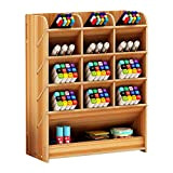 Portapenne in legno, organizer multifunzionale da scrivania per casa, ufficio e scuola (colore ciliegio)
