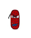 Portapenne INVICTA - LIP PENCIL BAG FACE - Fiesta Red Rosso - porta penne scomparto interno attrezzato
