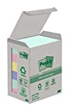 Post-it Foglietti in carta riciclata al 100% in colori assortiti, Confezione da 6 blocchetti, 100 Fogli per blocco,38 mm x ...