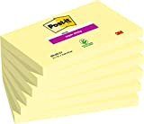 Post-it Foglietti Super Sticky Canary Yellow, Confezione da 6 blocchetti, 90 Fogli per blocco, 76 mm x 127 mm, Colore ...