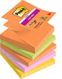 Post-it Foglietti Super Sticky Z-Notes, Collezione Boost, Confezione da 5 blocchetti, 90 Fogli per blocco,76 mm x 76 mm, Colori ...