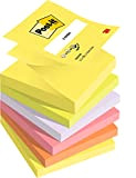 Post-it Foglietti Z-Notes, Collezione Neon Rainbow, Confezione da 6 blocchetti, 100 Fogli per blocco, 76 mm x 76 mm, Colori ...