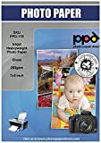 PPD 13x18cm Carta Fotografica Lucida Per Stampanti Inkjet, 260 gsm, 50 fogli - PPD-119-50