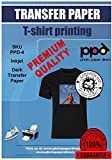 PPD A5 10 Fogli di Carta Trasferibile Termoadesiva Premium Inkjet - Tessuti Scuri - PPD-504-10