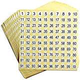 PPX Fogli Numero Adesivi 1 a 300 Adesivi Sticker Rotondo Numero Etichette Inventario Storage Organizzazione Sticker (1-100)