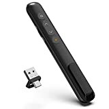 Presentatore con puntatore laser, puntatore di controllo remoto di presentazione PowerPoint per presentazioni, Newenmo USB C&USB A 2 in 1 ...