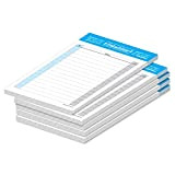 PRICARO - Blocco per lista della spesa "Typo", magnetico, formato A6, 25 fogli, colore: blu, 5 pezzi