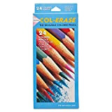Prismacolor col-erase Colored Woodcase Pencils W/Eraser, 24 colori assortiti/set