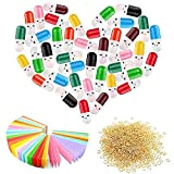 Prmape 200 capsule di lettere a capsule, simpatiche capsule di pillola di colore con faccine sorridenti, lettere di pillola per ...