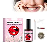Professional DIY Tooth Gem Kit with Glue and Light, Teeth Gems and Glue Kit UV Light, Teeth Jewellery Kit with ...