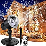 Proiettore Luci Natale, Proiettore di Fiocchi di Neve LED en Esterno e Interno, Impermeabili IP44, Con Telecomando e Timer, per ...