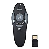 Proster Presentatore 2.4GHz USB Wireless Telecomando Slide PowerPoint PPT Controllo Remoto con Puntatore Rosso per Presentazioni Scuole Ufficio Formazione Incontro ...