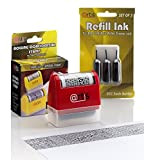 Protezione ID Self Inking Stop Identity Theft cancellare e nascondere Rolling Privacy Stamp & Refill Pack