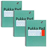 Pukka - Blocco da 3 pezzi, formato A4, 29,7 x 23 cm, con rilegatura a filo con carta da 80 ...